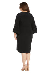 Short Ruffle Dress Cocktail Plus Size R&M Richards 3071W