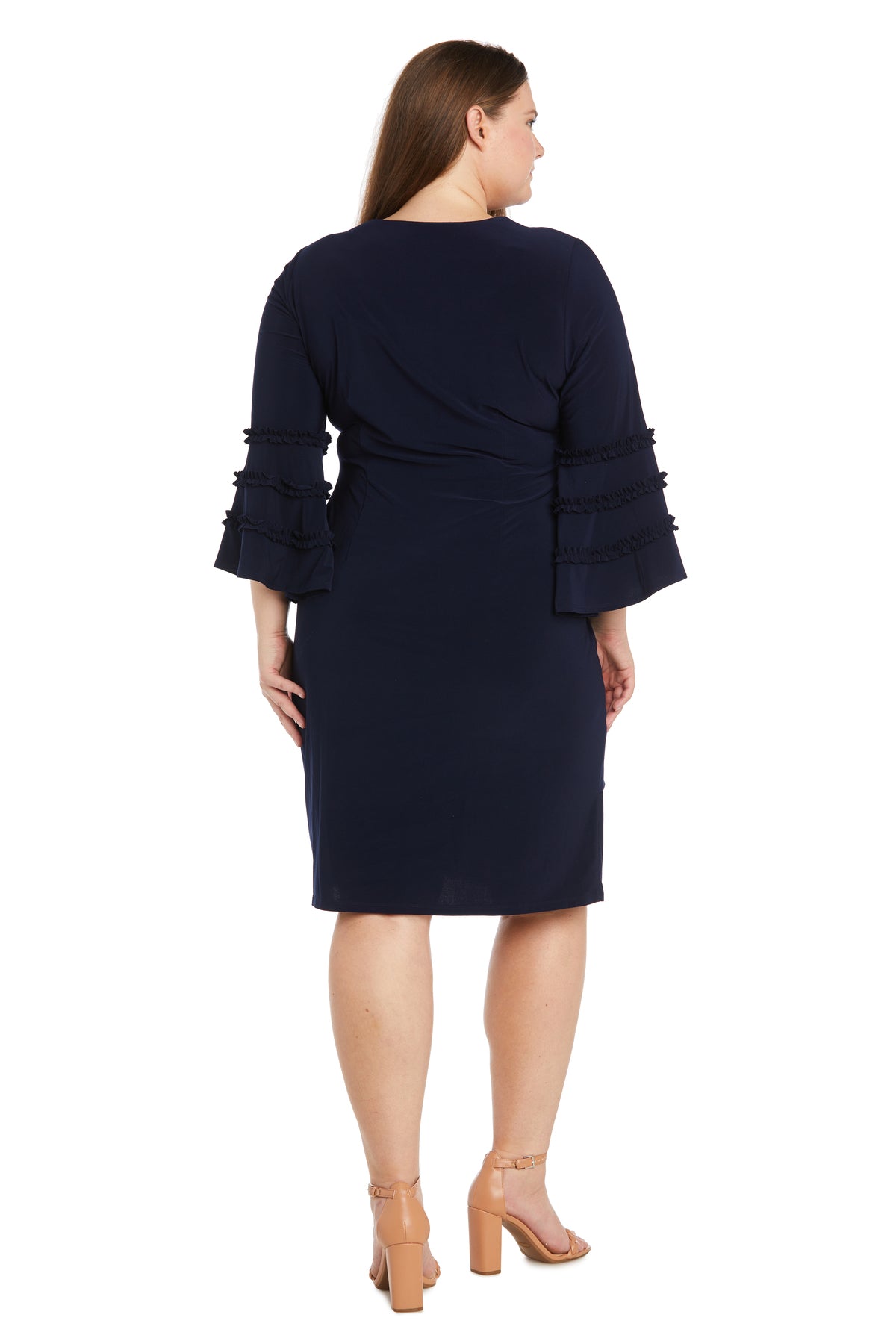 Short Ruffle Dress Cocktail Plus Size R&M Richards 3071W