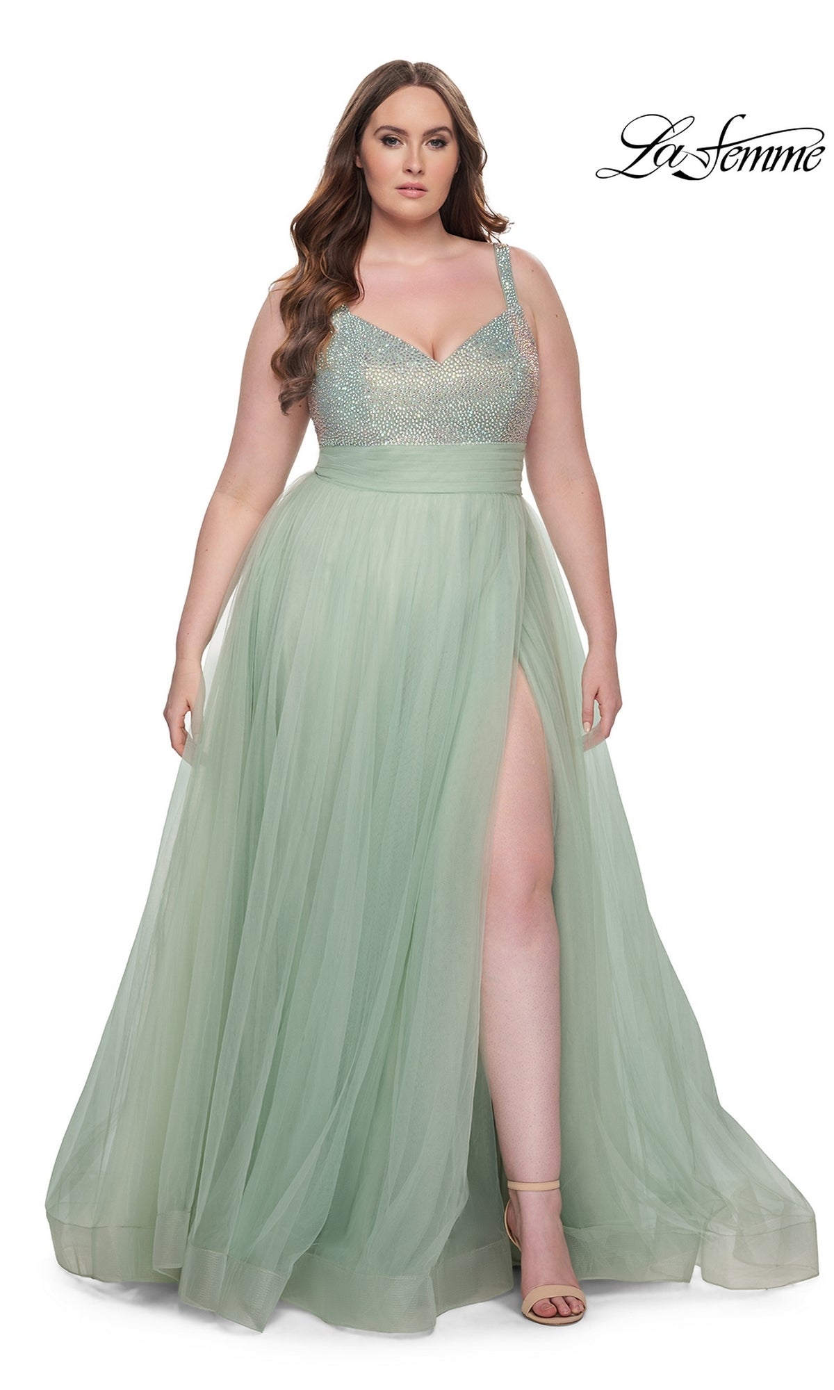 La Femme 31251 Plus-Size Formal Prom Dress