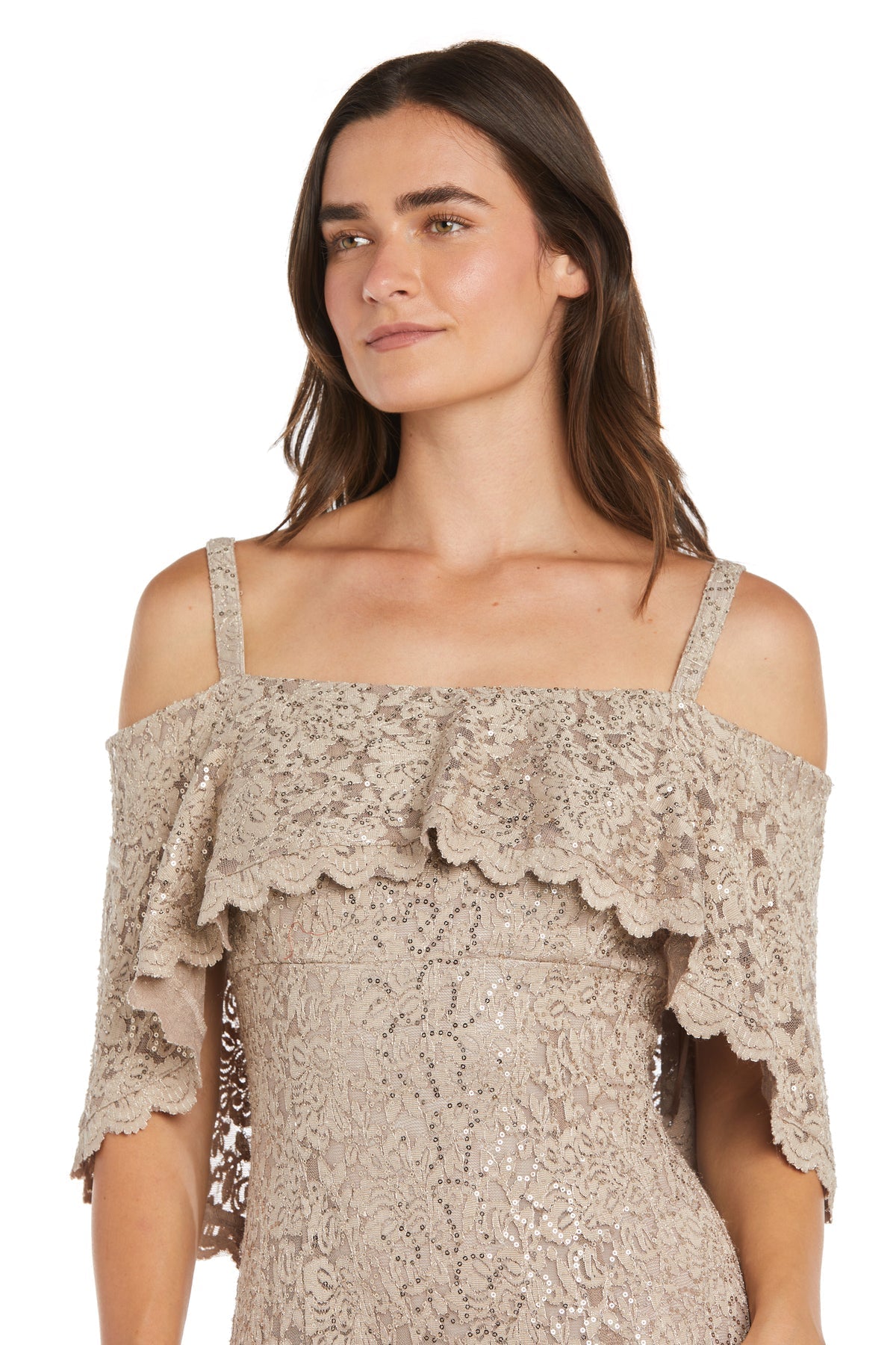 Long Sequin Lace Dress Formal Mermaid R&M Richards 3236
