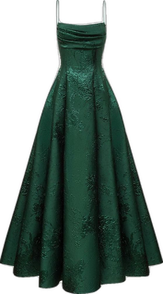 Chic A line Straps Sleeveless Floral Lace Green Prom Dress AB1858