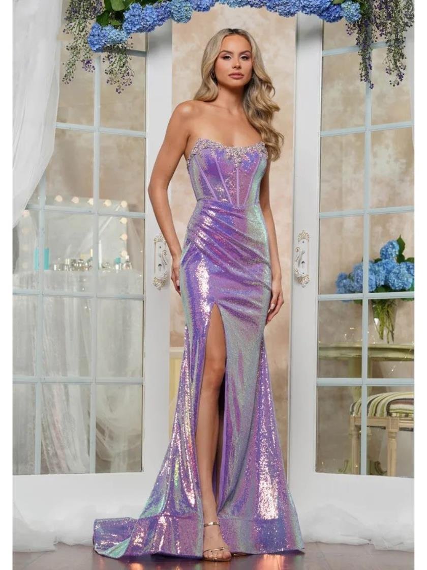 Colors 3456 Long Formal Fitted Evening Prom Dress