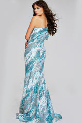 Jovani 39077 Long Mermaid Sequin Formal Evening Dress