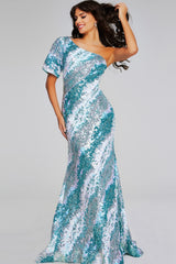 Jovani 39077 Long Mermaid Sequin Formal Evening Dress