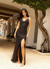 Primavera Couture 3913 Prom Sequin Beaded Formal Long Dress