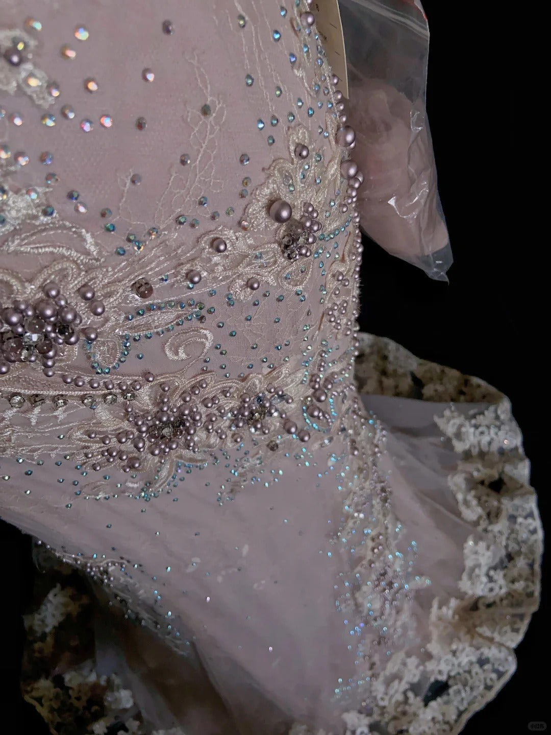 Vintage Prom Dresses 80s Mermaid V Neck Pink Lace Applique Long Formal Evening Outfits N3481