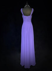 Vintage Prom Dresses A line V Neckline Purple Chiffon 80s Long Formal Evening Outfits N3887