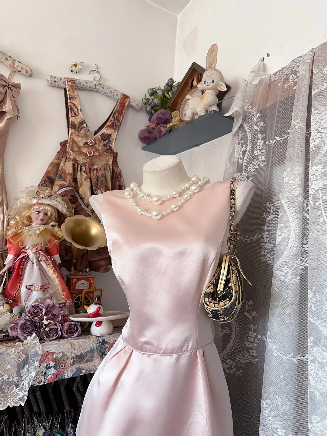 Elegant Prom Dresses Sheath Satin Pink With Slit Sleeveless Formal Evening Outfits N3785