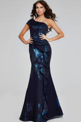 Jovani 40320 Long Mermaid Formal Metallic Evening Prom Dress