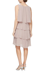 SL Fashions 414044 Tiered Short Cocktail Dress