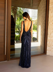 Primavera Couture 4143 Long Sequined Formal Prom Dress