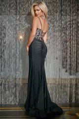 Jovani 42290 Long Formal Beaded Corset Prom Dress