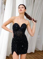 Primavera Couture 4252 Short Beaded Homecoming Cocktail Dress