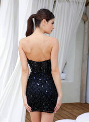 Primavera Couture 4252 Short Beaded Homecoming Cocktail Dress