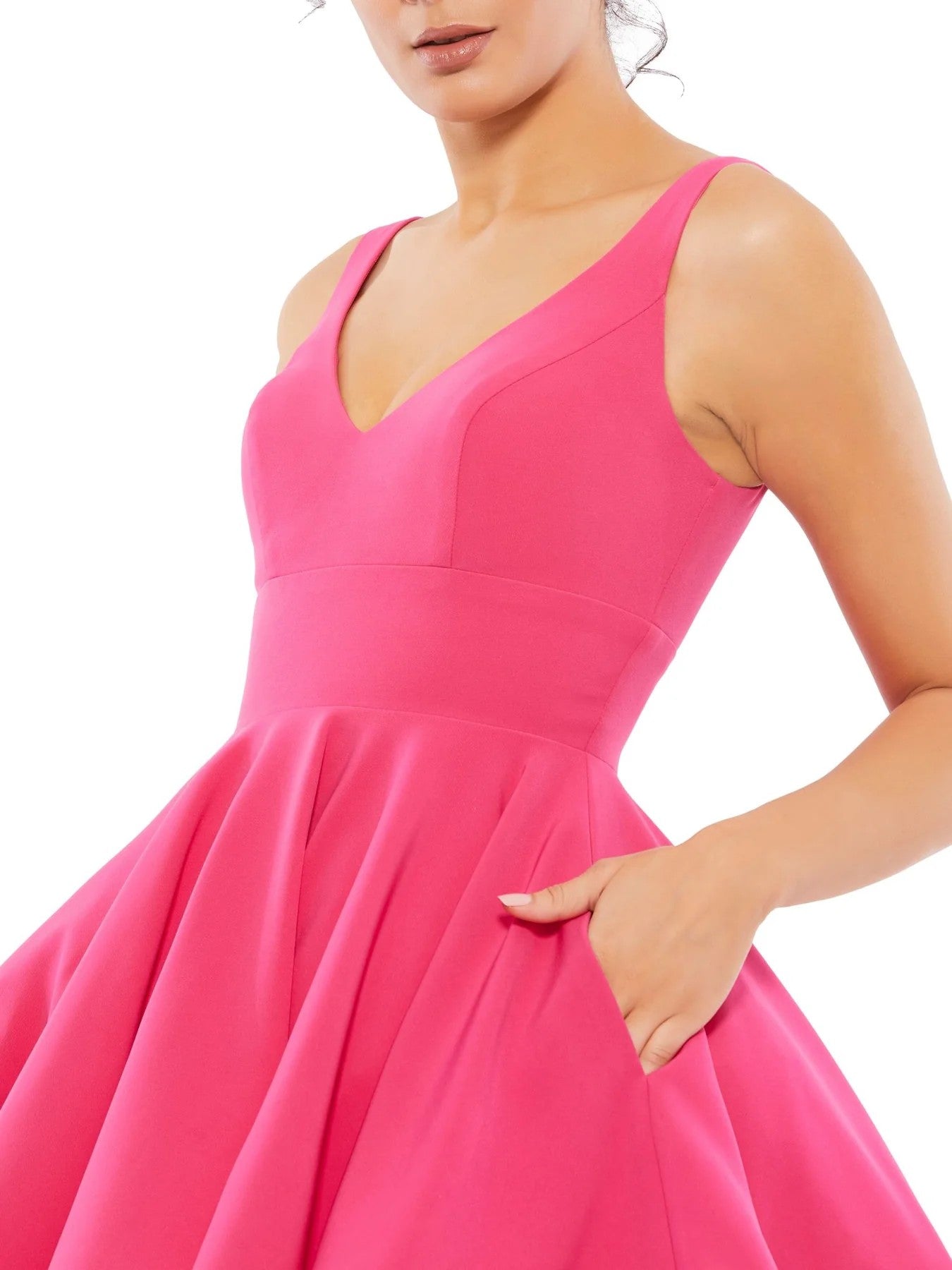 Short Flutter Sleeveless Cocktail Dress Flutter Sleeves Mac Duggal