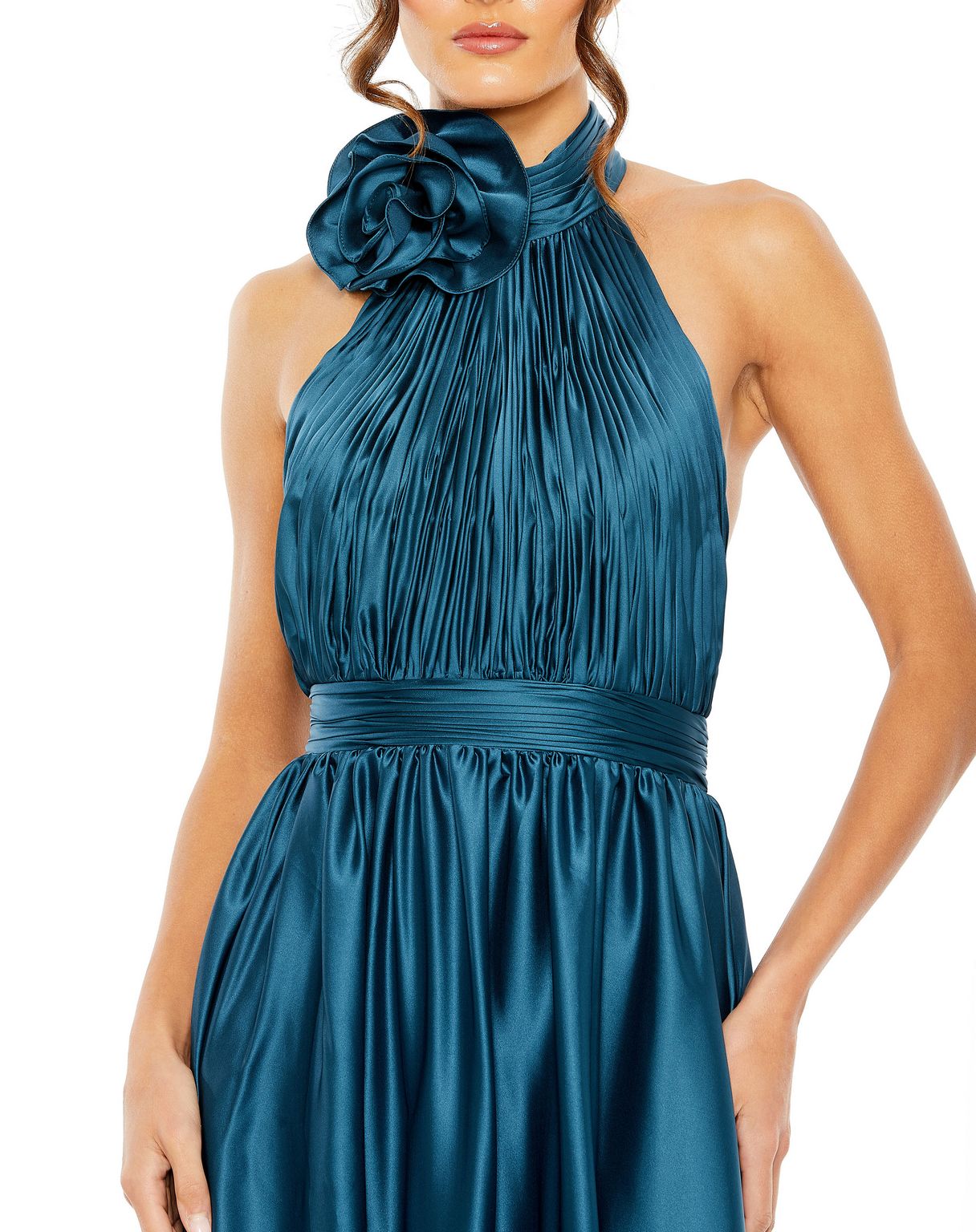Pleated Formal Prom Dress Midi Mac Duggal 49674