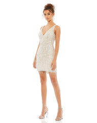 Short Sleeveless Cocktail Dress Sleeveless Detail Mac Duggal 4971