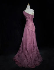 Beautiful Prom Dresses Mermaid One Shoulder Purple Long Formal Evening Outfits N3664