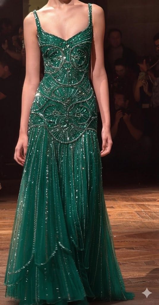 Gorgeous Mermaid Spaghetti Straps Dark Green Tulle Prom Dresses Long Sleeveless Graduation Dress N1642