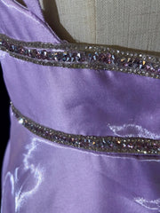 Vintage Prom Dresses 90s A Line Spaghetti Strap Lilac Long Semi Formal Evening Outfits N3658