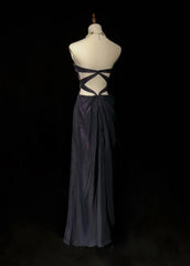 Vintage Prom Aesthetic Dresses A line Sweetheart Purple With Beading Long Formal Dress N3064