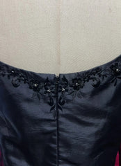 Charming Prom Dresses A Line Black Tie Dress With Embroidered Beaded Long Sleeves Formal Evening Outfits N3694