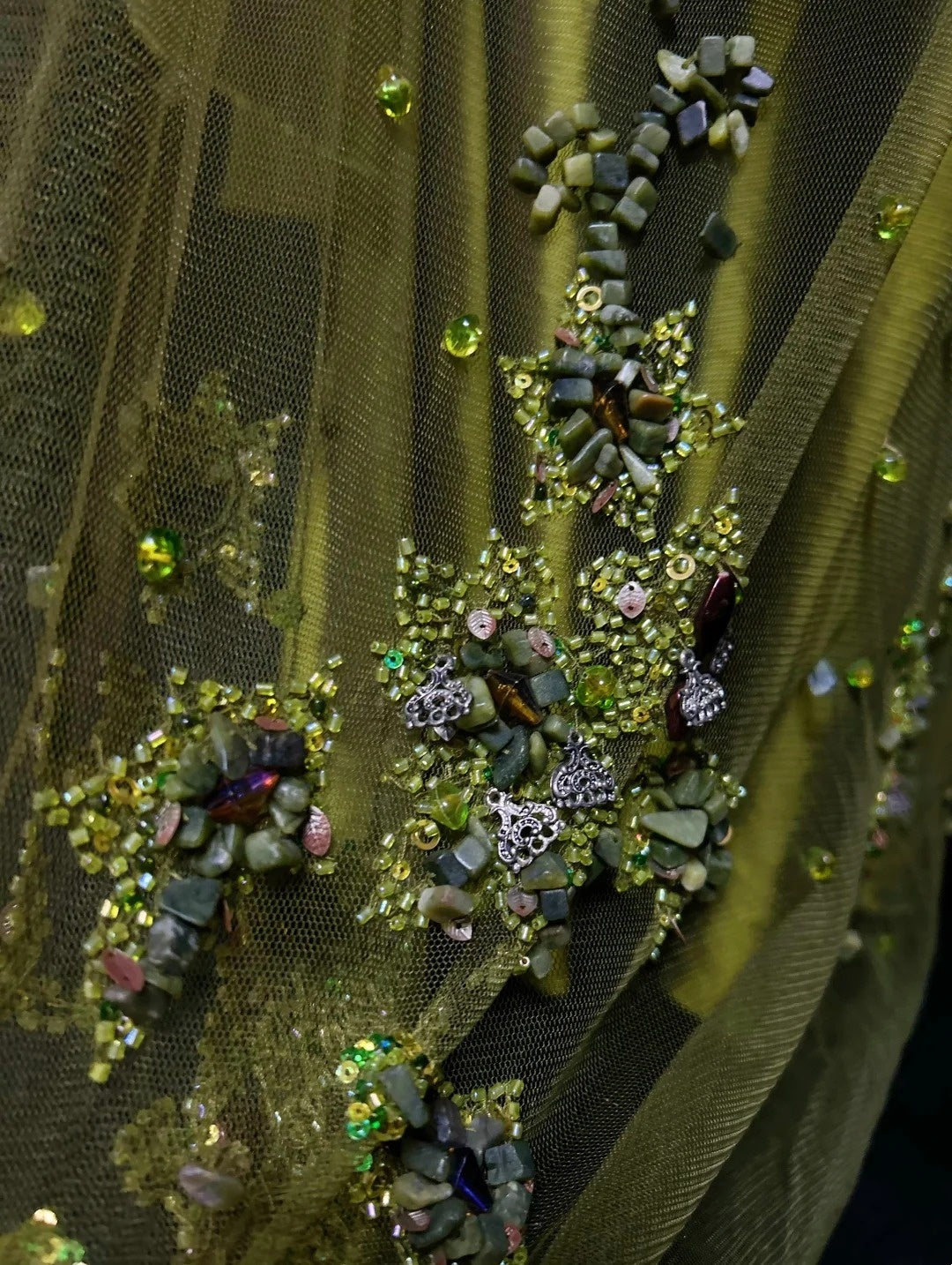 Vintage Mermaid 2000s Spaghetti Strap Olive Green Satin Formal Dress Long Prom Dresses N2575