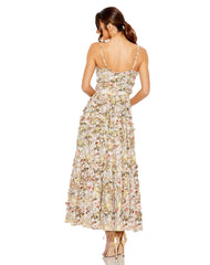 Long Spaghetti Strap Floral Print Formal Dress Spaghetti Straps & Floral Print Mac Duggal 8026