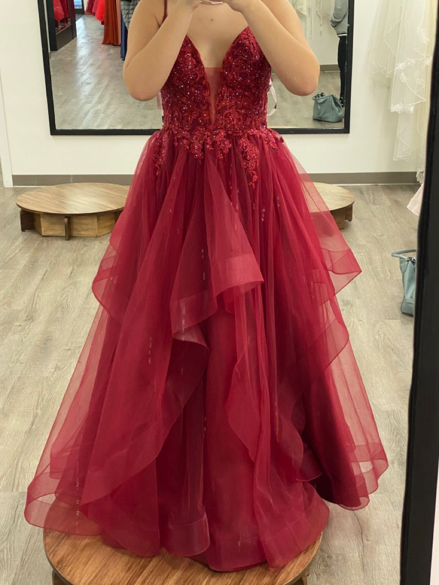 Ball Gowns Prom Dress Women Spaghetti Straps Burgundy Tulle Long Formal Dance Evening Party Gowns AB1777