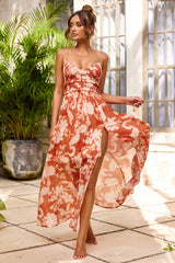 Wild Dune Woven Maxi Dress - Brown Multi