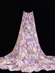 Floral Prom Dress Aesthetic A line Sweetheart With Cape Chiffon Style Impress Long Prom Dresses Party Formal Gowns SA007