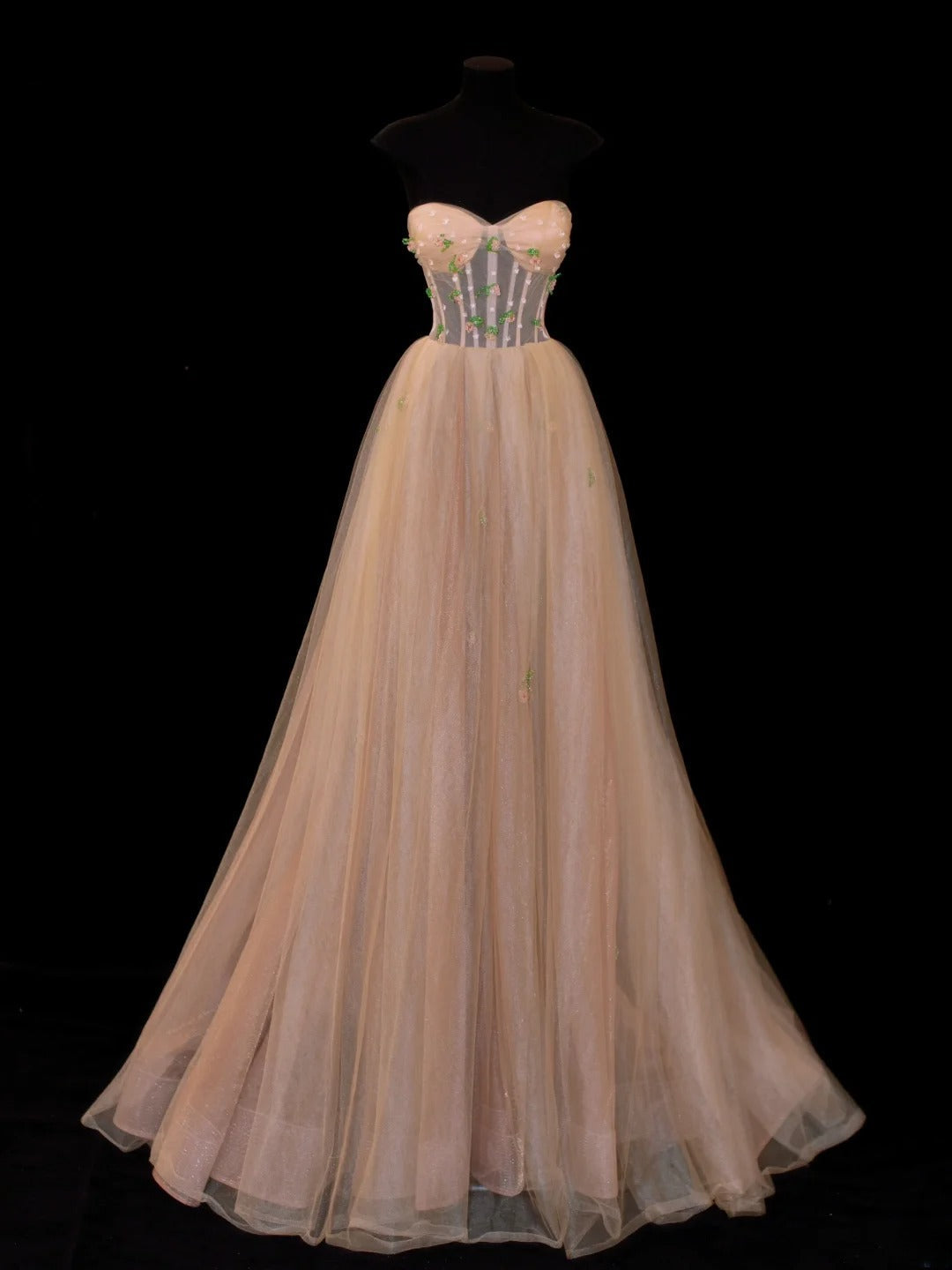 Modest Prom Dress Aesthetic Ball Gowns Sweetheart Tulle Pink Style Impress Long Prom Dresses Party Formal Gown SA039