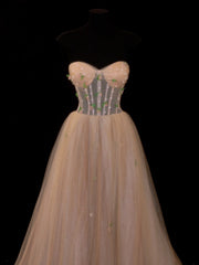 Modest Prom Dress Aesthetic Ball Gowns Sweetheart Tulle Pink Style Impress Long Prom Dresses Party Formal Gown SA039