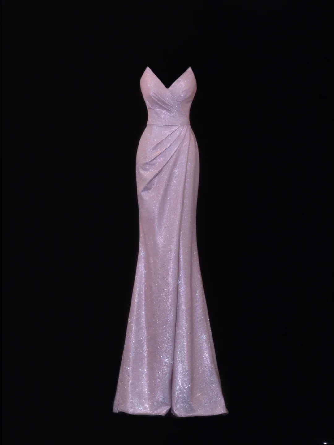 Modest Prom Dress Aesthetic Mermaid Sweetheart Lilac Sequin Style Impress With Pleated Long Party Formal Gown SA074