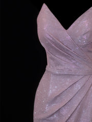 Modest Prom Dress Aesthetic Mermaid Sweetheart Lilac Sequin Style Impress With Pleated Long Party Formal Gown SA074