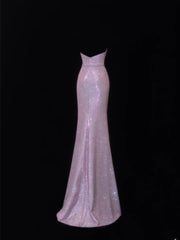 Modest Prom Dress Aesthetic Mermaid Sweetheart Lilac Sequin Style Impress With Pleated Long Party Formal Gown SA074