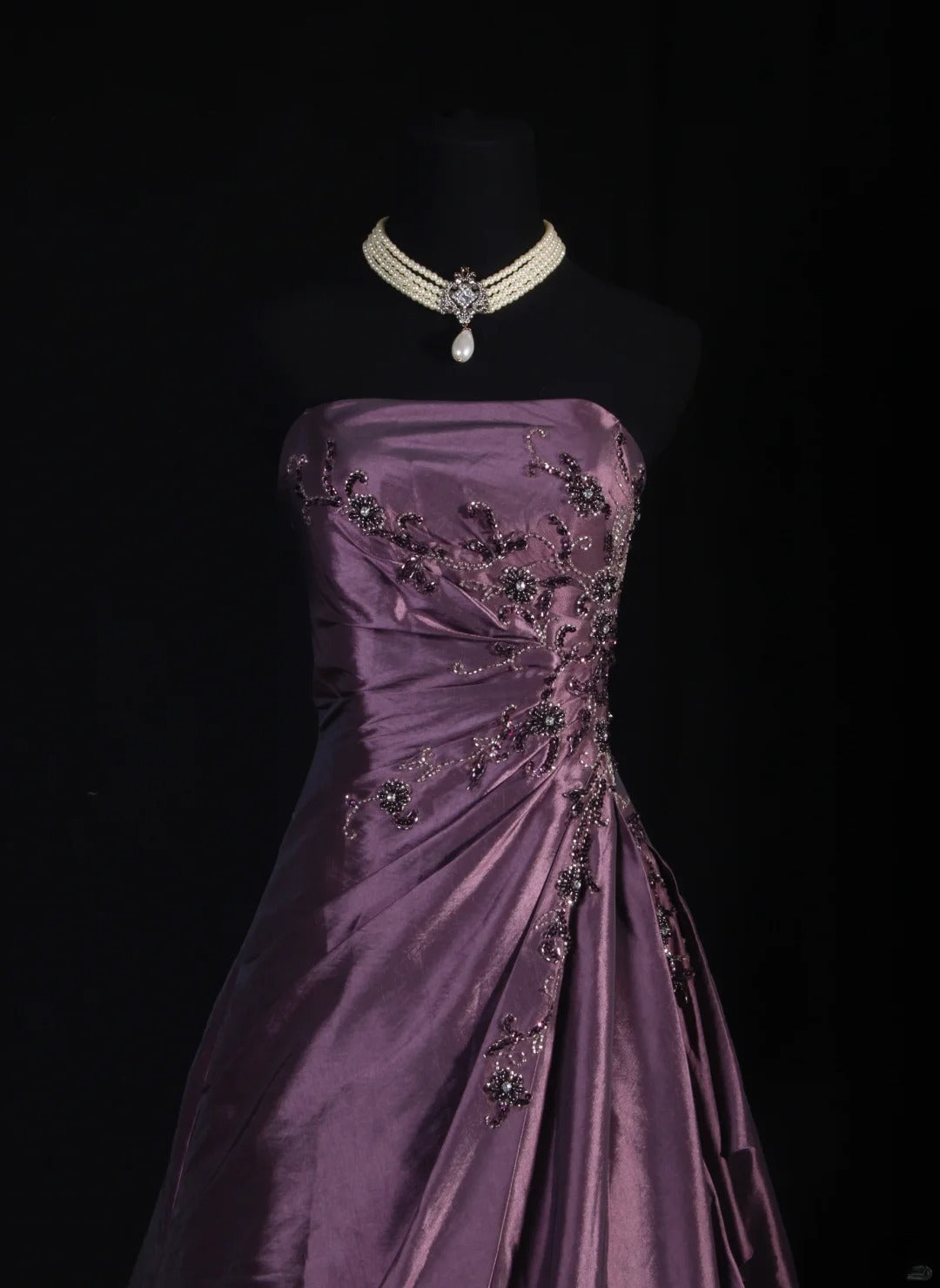 Retro Ball Gowns Women Cocktail Party Gown Strapless With Beads Cape Outfits 90s Purple Long Graduation Dinner Outfits Prom Dresses AS143