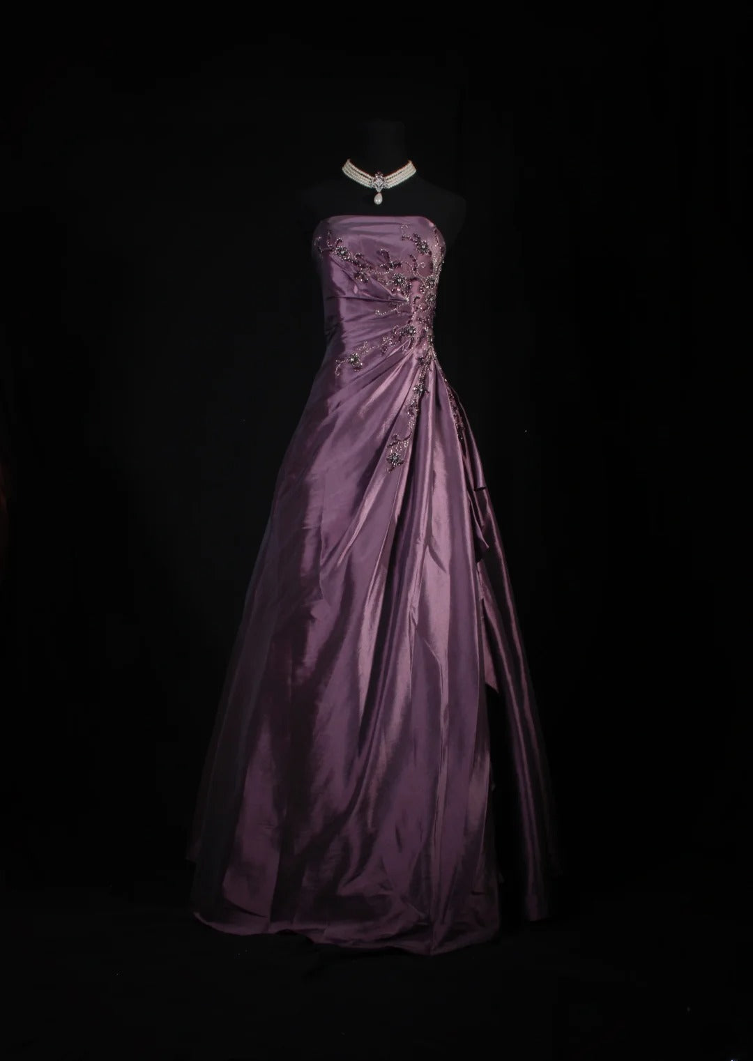 Retro Ball Gowns Women Cocktail Party Gown Strapless With Beads Cape Outfits 90s Purple Long Graduation Dinner Outfits Prom Dresses AS143