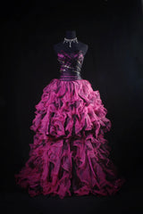 Ball Gowns Prom Dress Aesthetic Sweetheart Hot Pink 1950s Style Impress Long Prom Dresses Party Formal Gowns AS156