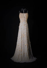 Vintage Prom Dresses Inspiration A Line Spaghetti Straps White Semi Formal 90s Prom Dresses With Beads For Teens High Schools AS170