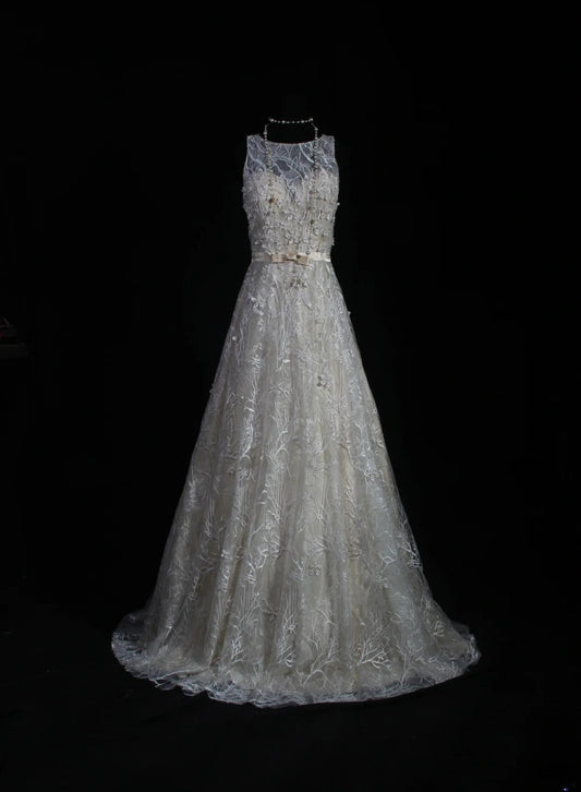 Vintage Prom Dresses Aesthetic A line Silver Gray Lace With Beads Inspo Impress Long Party Semi Formal Gown For Senior Teens High Schools AS255