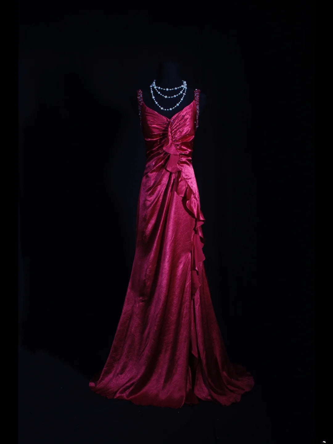Vintage Prom Dresses Inspiration Mermaid V Neck Fuchsia Pink Semi Formal 90s Prom Dresses For Teens High Schools AS256