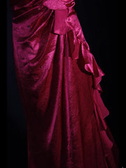 Vintage Prom Dresses Inspiration Mermaid V Neck Fuchsia Pink Semi Formal 90s Prom Dresses For Teens High Schools AS256