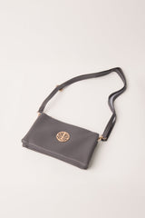 Detailed Zip Up Purse With Detachable Strap