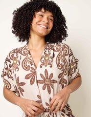 Dress With Bold Floral Print