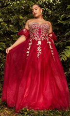 Long Plus-Size Formal Dress CD0191C by Ladivine