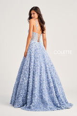 Colette CL5250 Long Formal Rosette Prom Ball Gown