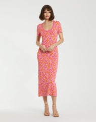 Floral Long Knitted Maxi Dress Floral Knitted Maxi Mac Duggal K10045