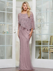 Marsoni MV1343 Beaded Long Formal Mother of the Bride Dress