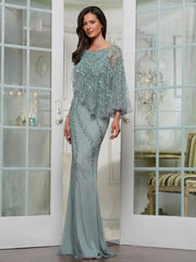 Marsoni MV1343 Beaded Long Formal Mother of the Bride Dress